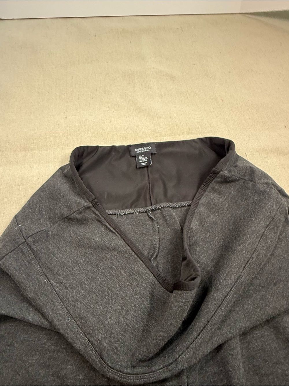 Bundle 2 Pairs Jones New York 1X Ponte Slimming Wide Waistband Leggings Grey - Picture 10 of 15